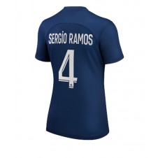 Paris Saint-Germain Sergio Ramos #4 Hjemmedrakt Kvinner 2022-23 Kortermet